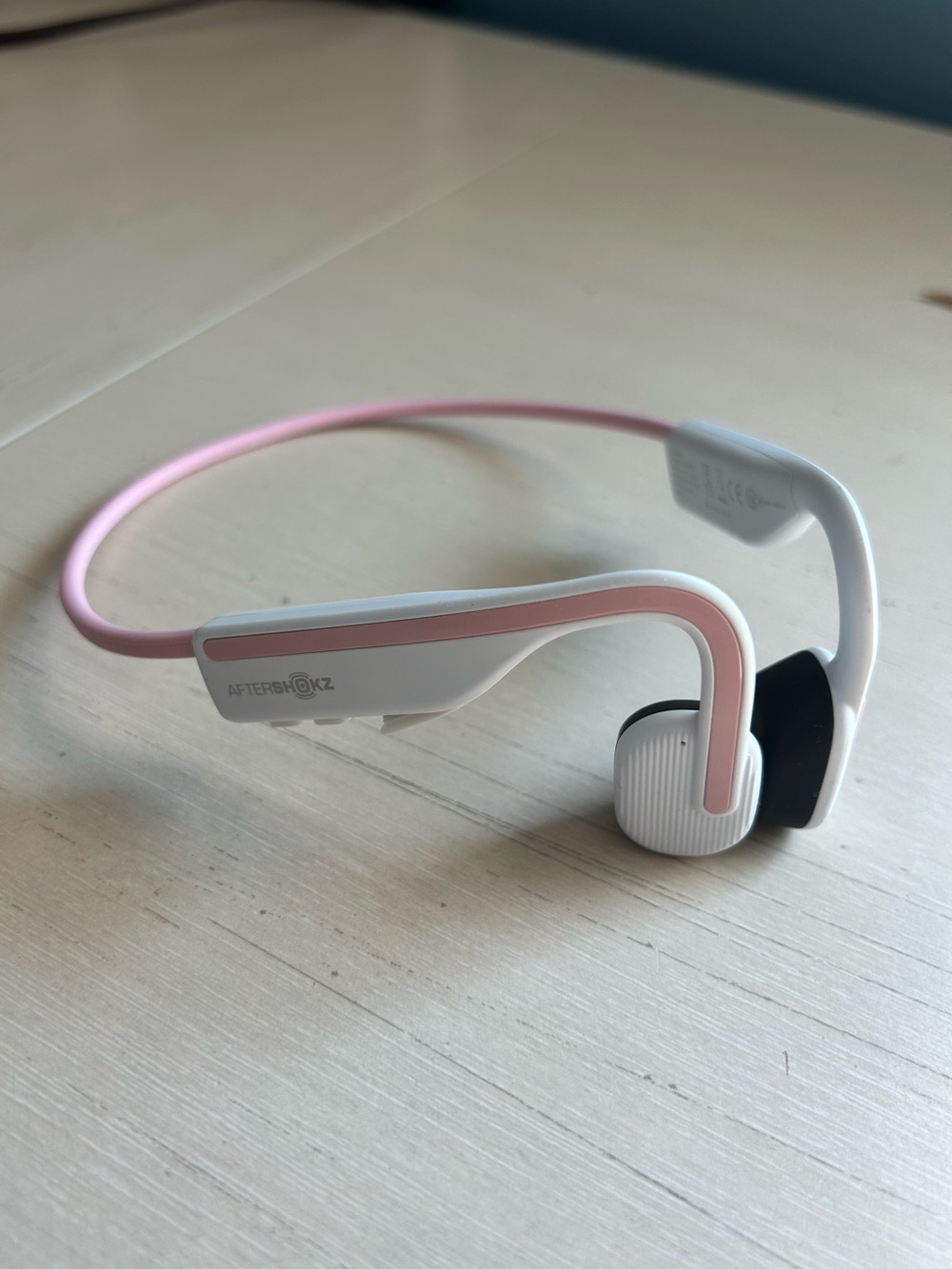 AfterShokz Bone Conduction Wireless Bluetooth Headphones – Pink & White - Picture 2 of 2